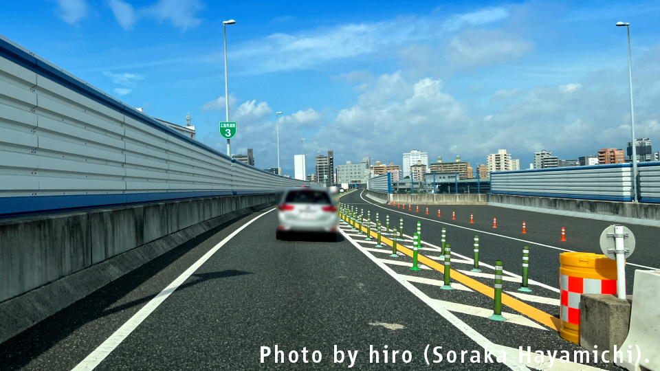 広島高速3号線 下り行き(仁保JCT~観音・商工センター)